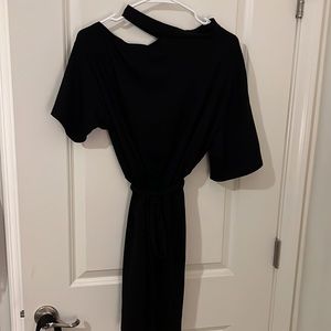Off one shoulder black dress